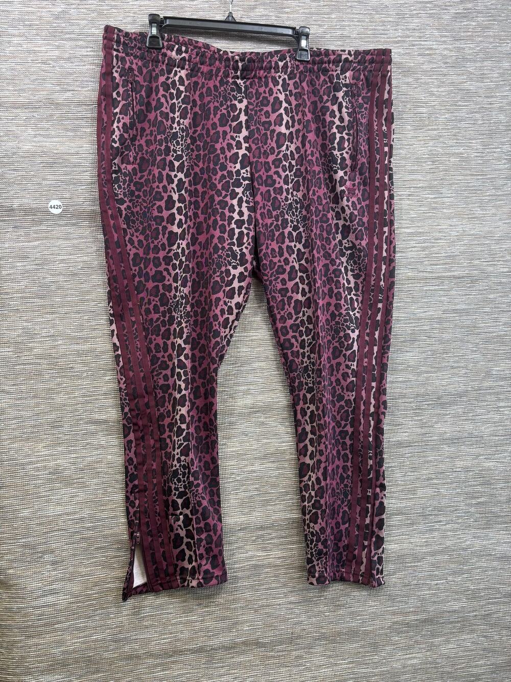 Adidas Pants Womens 3X Pink Leopard Track Tapered 3 Stripe Originals HY5763